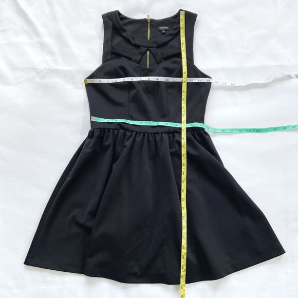 River Island X ASOS Black Caged Cut-Out Party Mini Skater Mini Dress M - Picture 10 of 12